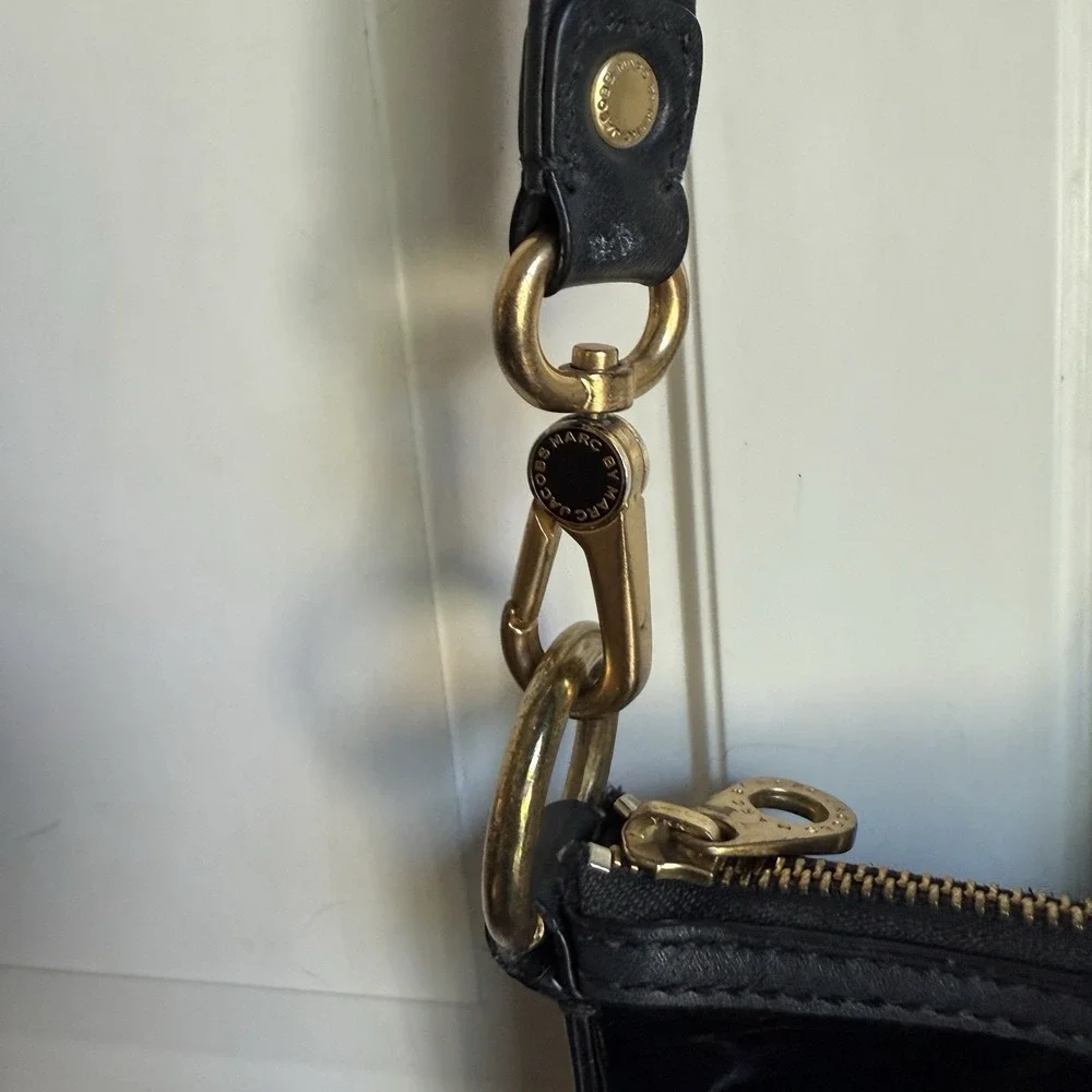 Marc by Marc Jacobs Totally Turnlock Sia Crossbody Bag Black Patent‎ Leather